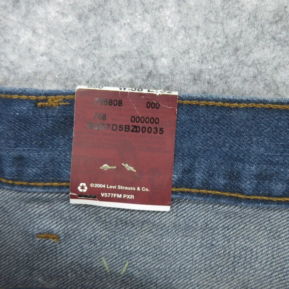 Vintage Levis 550 Jeans Mens 58x32 Relaxed Fit Big & Tall Denim Zip Fly NOS